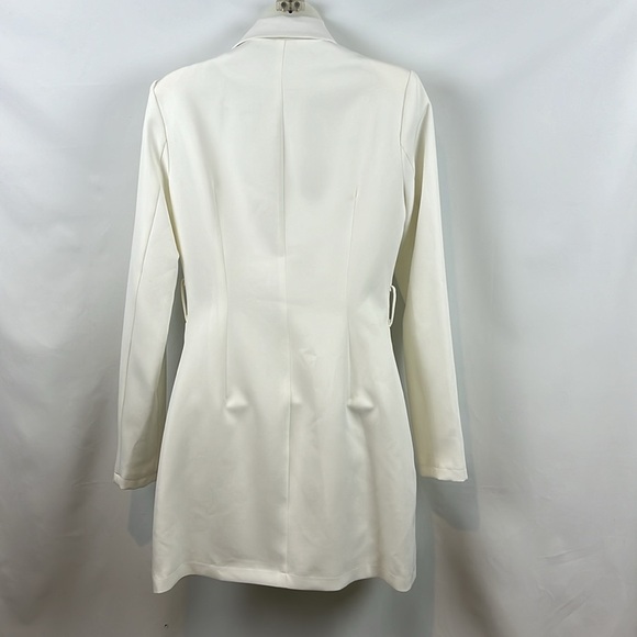 Missguided White Tailored Utility Pockets Blazer Mini Dress Size 6 - Picture 9 of 11